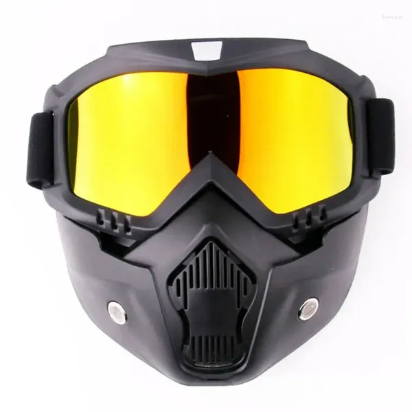 Cascos de motocicleta protección facial casco con espejo de viento gafas modulares de motociclista para Motocross máscara de esquí moto de nieve gafas con visera completa