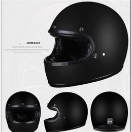 Casques de moto en fibre de verre Casque intégral Racing Dot Capacete de Moto Motociclista Para Motocross Casco Matte Black