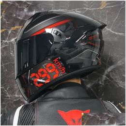 Мотоциклетные шлемы Fl Face шлем с двойным щитком для гонок в горошек, Прямая доставка, автомобили, аксессуары для мотоциклов Otnfw