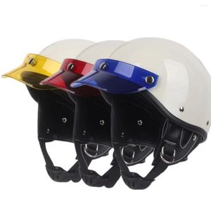 Casques de moto pour homme Moto Helm Motocross Adultes DOT Approuvé Casque Moto Scooter Vintage Half Face