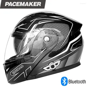 Motorhelmen voor heren Bluetooth-helm Waterdicht anticondens Dual Lens Moto Motocross Capacete DOT 3C-certificering