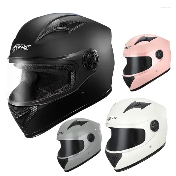 Casques de moto Casque intégral Casque lentille Vintage quatre saisons course moto Casco Kart Scooter moteur Van double