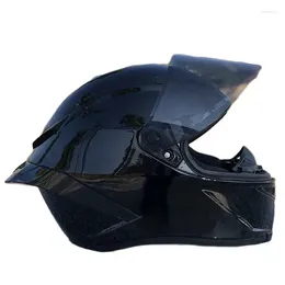 Casques de moto Casque intégral Casco Casque Riding GPR Spoiler DOT Approuvé Original Chapeau de couleur noir brillant