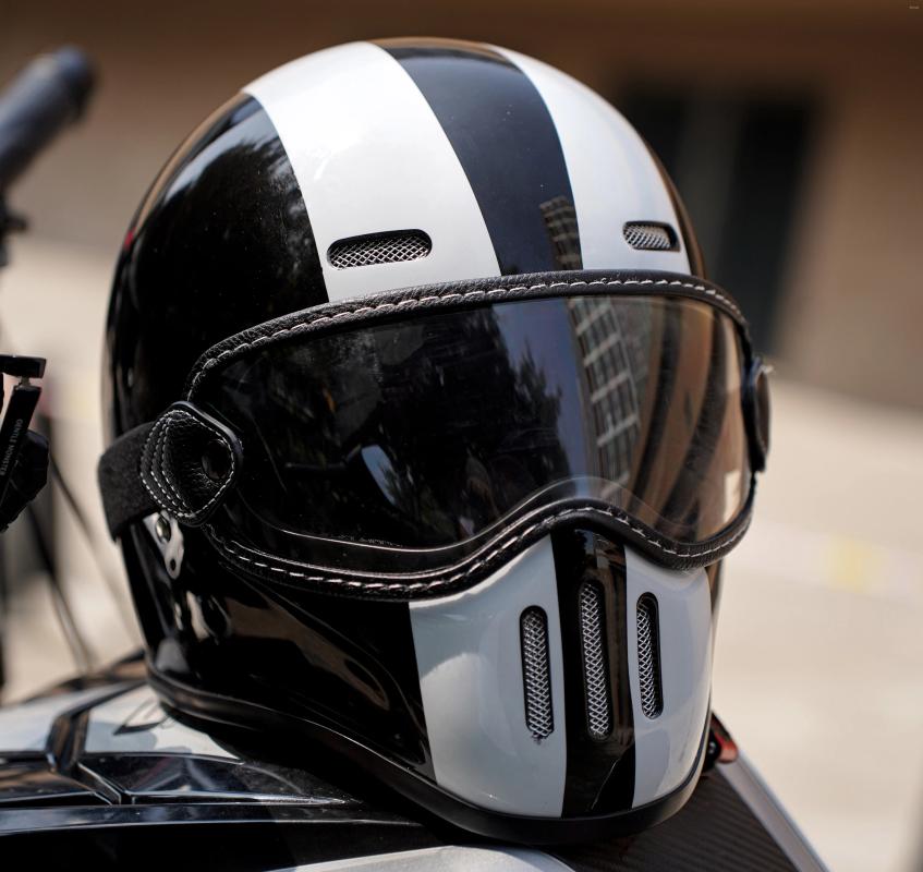 Casques de moto Casque intégral pour fibre de verre CO Vintage avec visière Dot approuvé Casquette de sécurité matérielle FRP