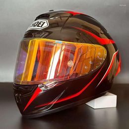 Motorhelmen Volledig gezicht helm x-spirit III Black Red H2 X-Fourteen Sports Racing Helm
