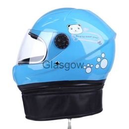 Motorhelmen Integraalmotorhelm met afneembare winterhalsdoek voor kinderen Kinderstraatfiets Opklapbare modulaire integraalhelm x0731