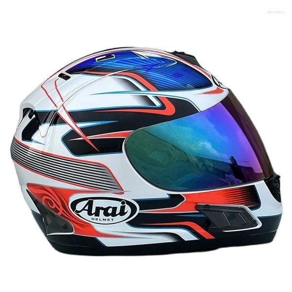 Casques de moto Full Face Professional Rally Racing Casque Hommes Rétro Parfait pour Vintage Dani Pedrosa