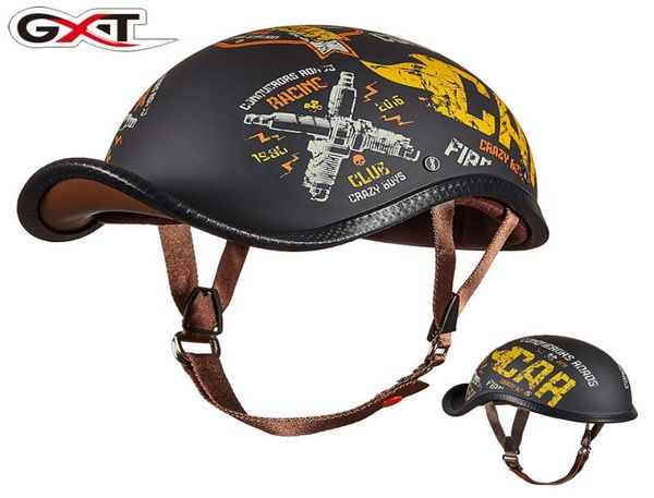 Casques de moto GXT Casque Vintage Rétro Half Motocross Capacete Open Face Casco Moto Moto Racing Riding6015623