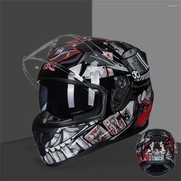 Motorfietshelmen GXT Professionele motorcross Racing Casque Moto Men Dames Winter Volledig gezicht Helm Hoogwaardige Dual Lens Capacete