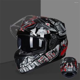 Casques de moto GXT Professionnel Motocross Racing Casque Moto Hommes Femmes Hiver Casque Intégral Haute Qualité Double Lentille Capacete