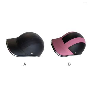 Casques de moto demi-visage casque équipement de protection protecteur de tête pare-soleil équitation sûre couvre-chef Scooter Baseball chapeau noir