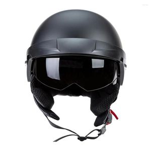 Casques de moto demi-casque Drop down Visor Visor Soleil Soleil mat