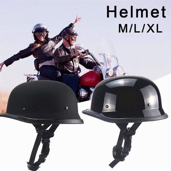 Cascos de motocicleta medio casco estilo alemán personalidad Retro verano cara abierta Cruiser Scooter Chopper para hombres mujeres 249O