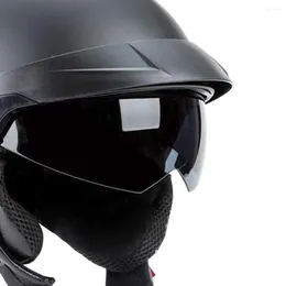 Casques de moto à moitié casque Visor rétractable Face Face pour Bike Cruiser Scooter ATV