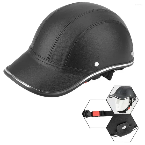 Casques de moto demi-casque route VTT Racer casquette de baseball Scooter visage rétro été léger protection solaire