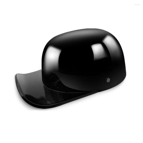 Cascos de motocicleta Medio casco Vintage Adulto Scooter Ciclomotor Gorra de béisbol Open-Face Street Cruiser Je