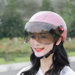 Motorhelmen Halve helm met drop down sun vizier Quick release gespoeld ademend motorisch gezicht voor volwassen mannen vrouwen