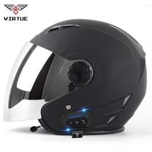 Motorhelmen helm Bluetooth-headset anti-vog vizier ingebouwd in