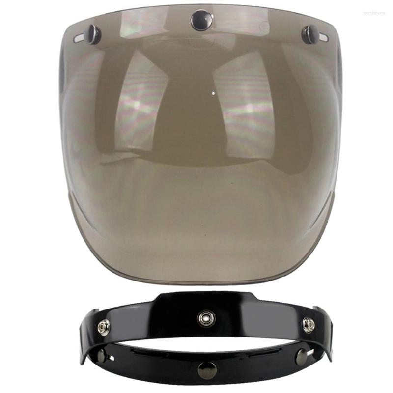 Мотоциклевые шлемы шлема пузырьковые козырьки UV 400 защита высокого качества лобовое стекло для винтажного открытого лица кафе кафе кафе