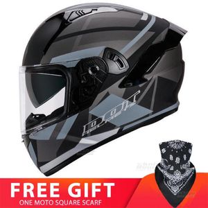 Casques de moto Casque DOT Approuvé Full Face Unisexe Moto Moto Motocross DH Double lentille Capacete Riding Casco Ski