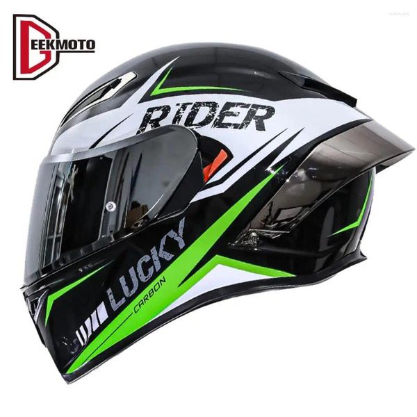 Casques de moto Casque Double Objectif Motocross Casco Moto Hommes Femmes Motocycliste Full Face Dot Approuvé 6 Couleurs Visières