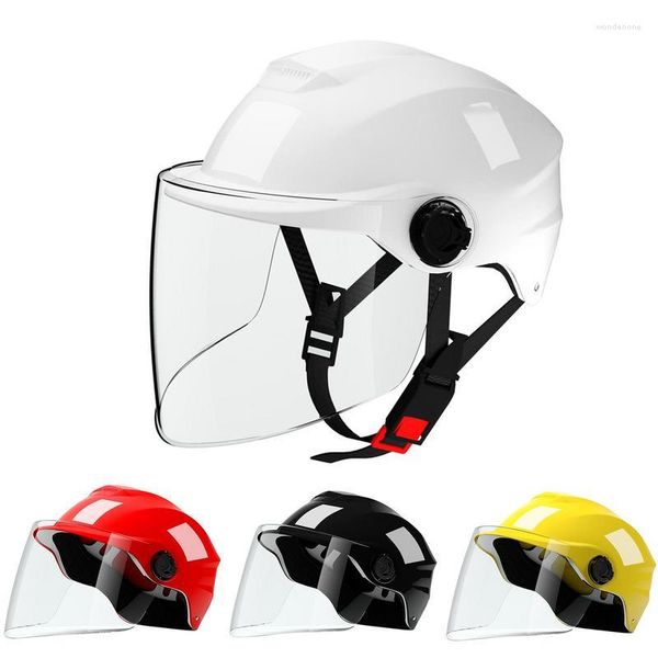 Casques de moto casque pour hommes femme intégré HD Double visières visage ouvert léger protection sécurité cyclisme