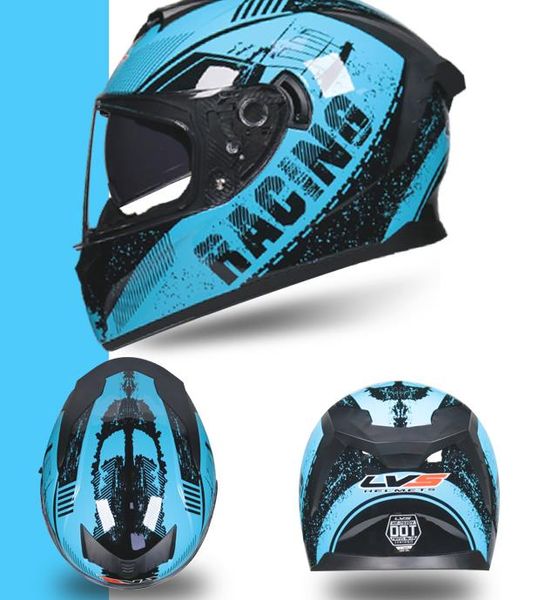 Cascos de motocicleta Casco Cara completa Cross Bicicleta Racing Casco Para Moto Ciclomotores Pista Casque ATV Enduro Seguridad Capacete De228K