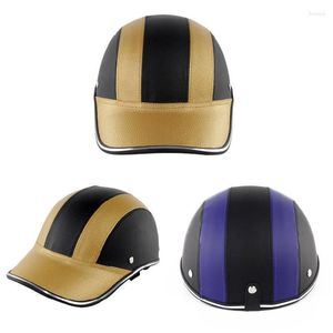 Motorhelmen Helm Half Open Baseball Cap Ademend Uitneembare Voering Verstelbaar Stap