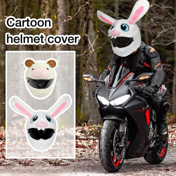 Casques de moto Casque Chapeau En Peluche Tête Couvre-chef Animal Drôle Couvre-chef Intégral Moto Gear Hors Route Motocross Respirant