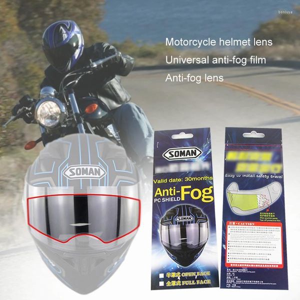 Casques de moto Lentille de casque Importé HD Film anti-buée Autocollants imperméable à la pluie pour bouclier de visière