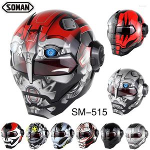 Casques de moto Casque Moto Biker Casque Motocross Riding Cruiser Vintage Retro Capacetes Moto Full Face