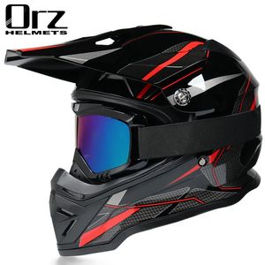 Cascos de motocicleta Casco Motocross Cara completa Crash Revestimiento extraíble y lavable Aprobado por DOT Múltiples colores