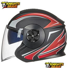 Motorfiets helmen helm open gezicht dubbele lens visors moto elektrische fiets mannen vrouwen zomer scooter motor druppel levering mobiele telefoons dhh9l