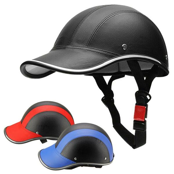 Casques de moto Casque Open Face Half Moto Homme / Femme Biker Riding Crash Scooter Casquette de baseball