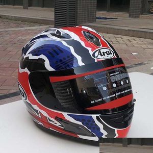 Motorhelmen Helm Rx7 Japans Top Rr5 Pedro Racing Fl Face Capacete Moto Drop Delivery Mobiles Motoren Accessoires Dhqmn