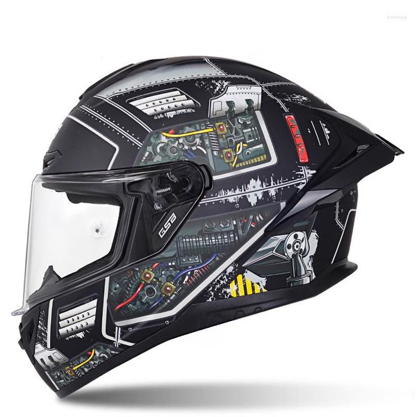 Cascos de motocicleta Casco Scooter Carrera Protección de bicicleta de montaña Cara completa Aprobado por DOT S-3XL