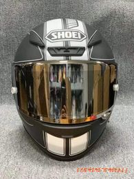 Cascos de motocicleta de alta calidad ABS SHOEI Z7 tonto blanco y negro personalidad casco cuatro estaciones hombres mujeres completo