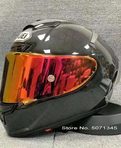 Motorfietshelmen Hoge kwaliteit koolstofvezelschoenei x14 helm Volledig gezicht mannen en vrouwen vier seizoen veiligheid