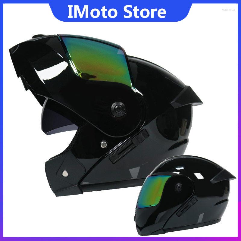 Motorradhelme Hochwertiger Flip-Helm Abs-Vollgesichts-Racing-Dot-geprüft und sicher für