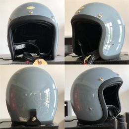Casques de moto Style japonais casque de haute qualité café Racer visage ouvert rétro Scooter Jet moto capacité d'équitation