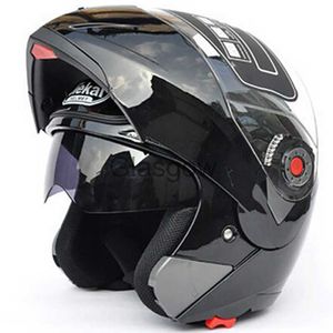 Motorhelmen JIEKAI105 Motorfiets Dubbele Lenzen Veilige Helmen moto Opklapbare Modulaire DOT ECE sticker Helm Zonnebril Undrape Gezicht Combinatie x0731