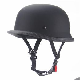 Motorhelmen L Xl Xxl Helm Casco Moto Half Face Dot Open Gemiddelde grootte Vintage Retro Cascos Para Scooter Cruiser Drop Delivery Otlgn