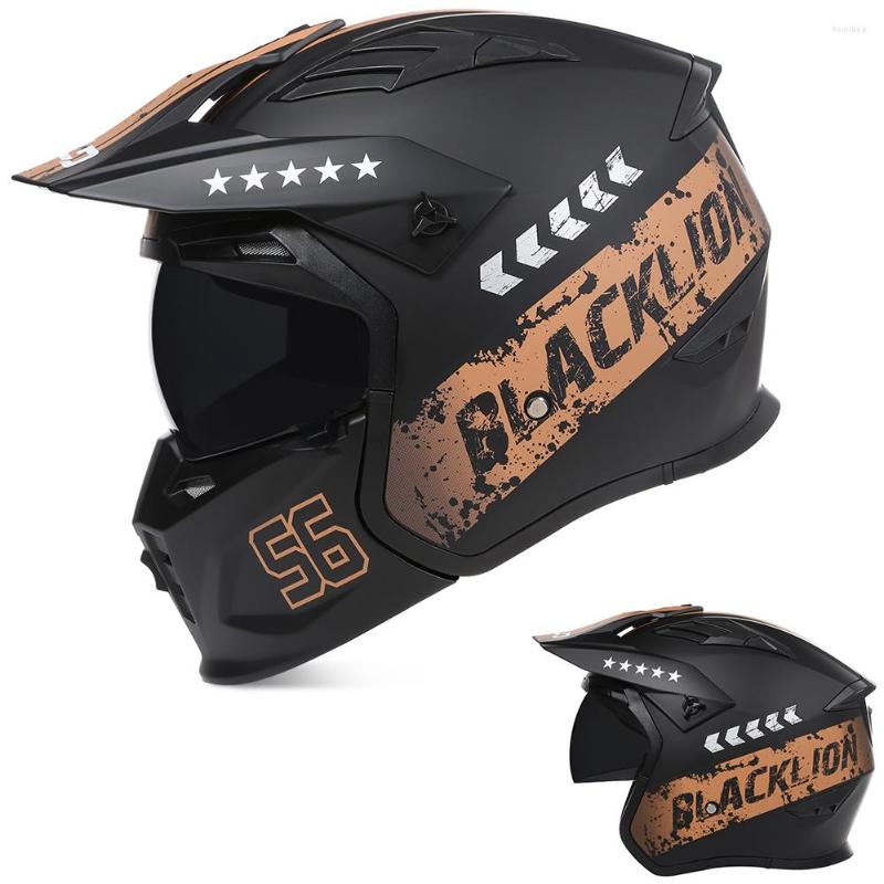 Capacetes de motocicleta mais recentes aprovados pela Dot Ece Capacete de corrida facial destacável Casco Moto Motocross BLD Streetfighter