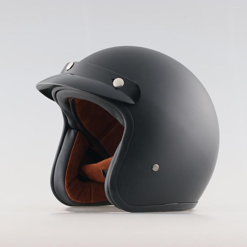 Motorfietshelmen Low Profile Bld Helmet Professional Open Face 3/4 Motorbike Cafe Racer Elcetric Scooter Casque Moto Dot goedgekeurd