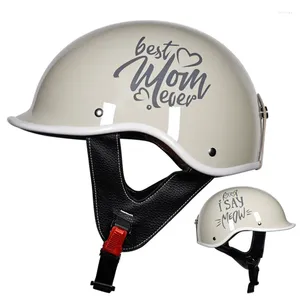 Casques de moto le plus bas profil ouvert casque de casque pour hommes pour les hommes MOPED SCOOTER Half Dot Approuvé Four Seasons Unisexe