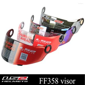Cascos de motocicleta LS2 tienda global Original FF358 visera de casco de cara completa lente multicolor opcional adecuada para FF396 FF392