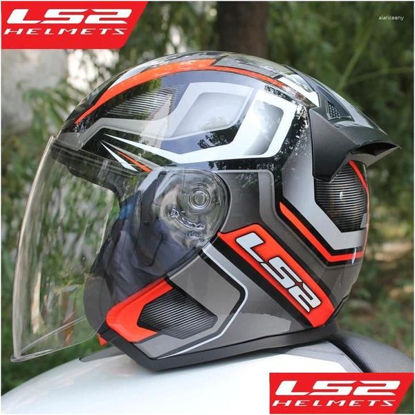 Casques de moto LS2 OF608 Demi-casque Moto Racing Motobike Capacete Street Drop Livraison Automobiles Motos Accessoires Otaxj