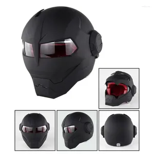 Casques de moto M/L/XL Casque rabattable Vintage Full Face Iron Men