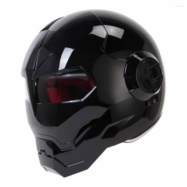Cascos de motocicleta M-XL Casco Negro brillante Cara completa Resistente al desgaste Suministros de motociclista Protección de cabeza transpirable Anti-caída Motocross
