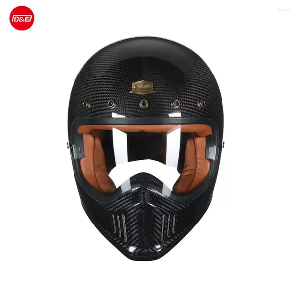 Casques de moto fabricant Full Face Retro Retro Vintage Casque Tactical Moto Racing